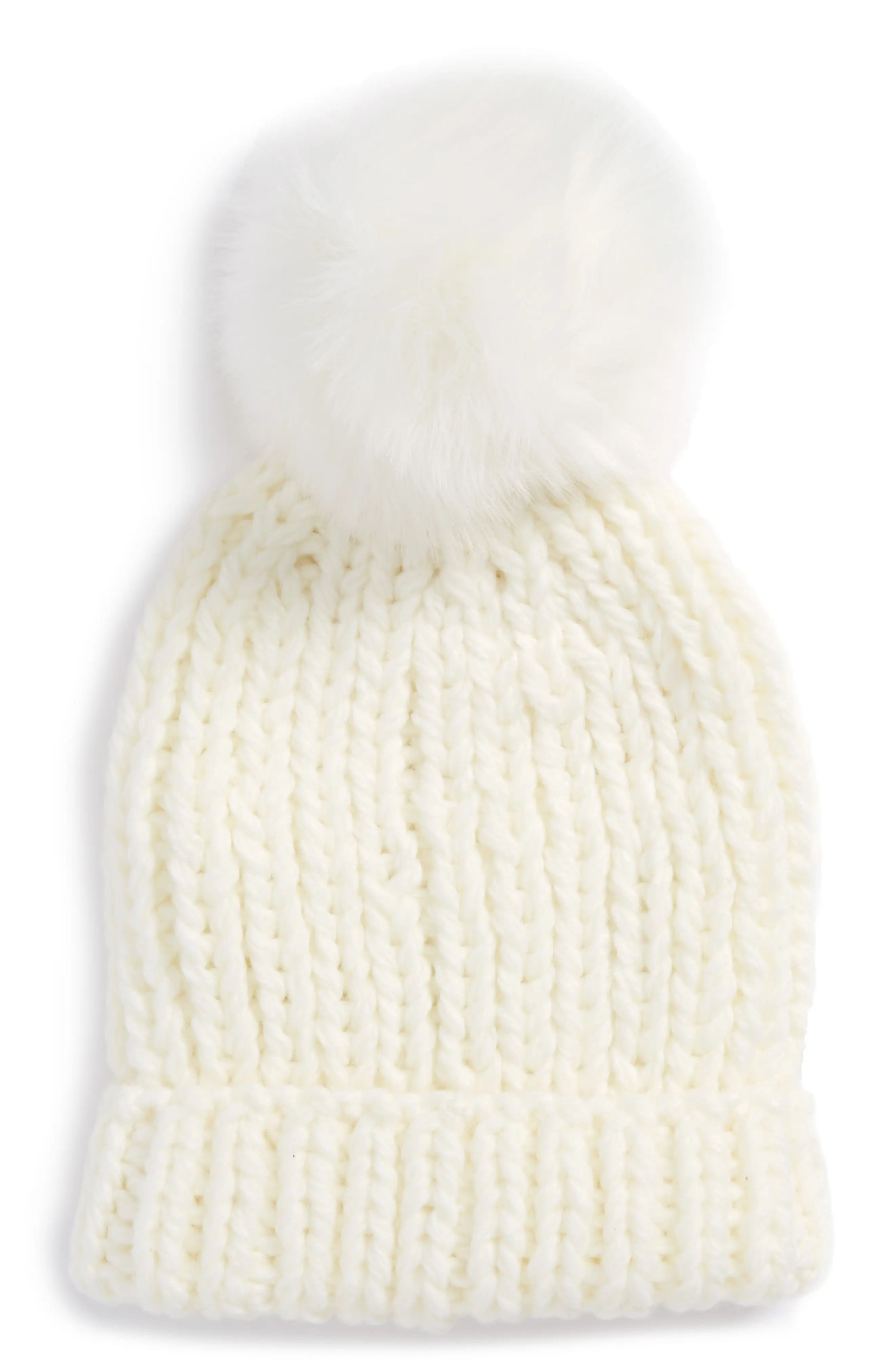 Happy Trails Faux Fur Pom Beanie | Nordstrom