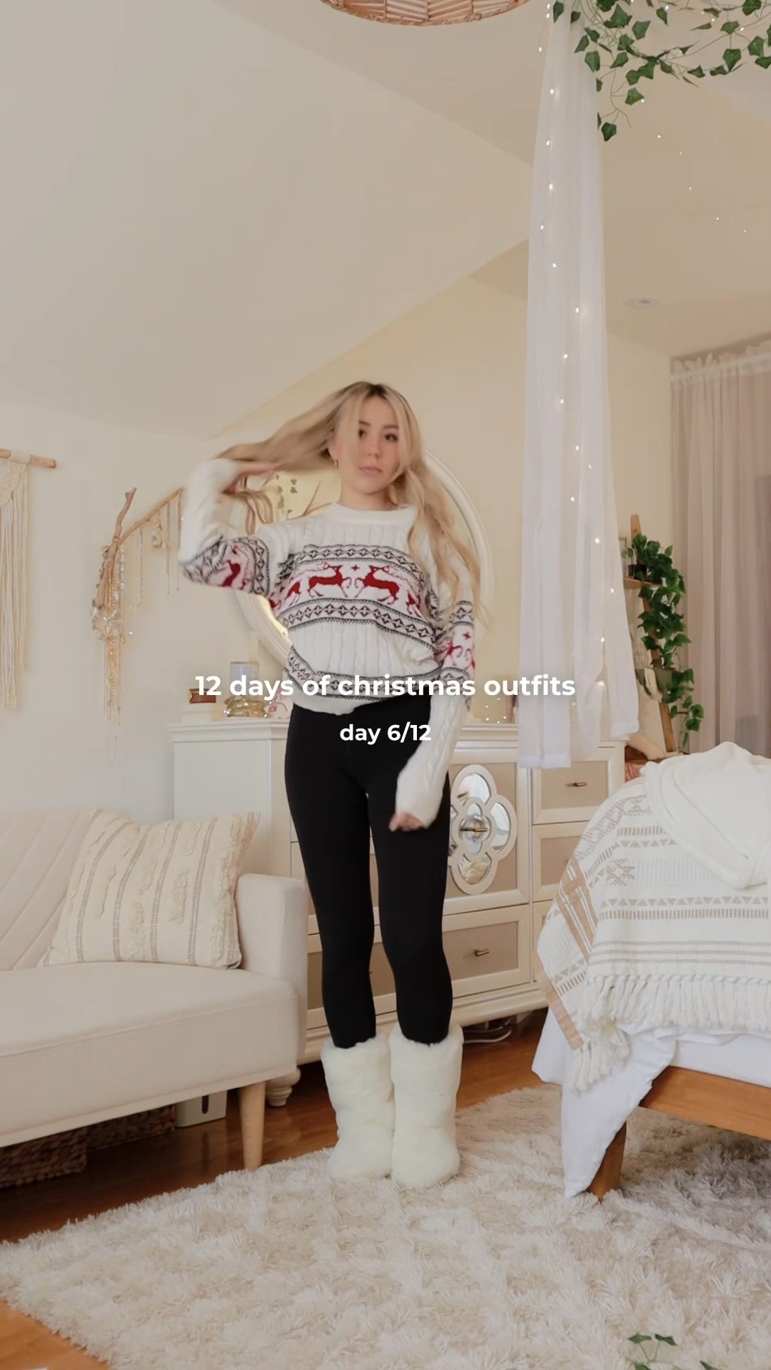 Another Christmas outfit for you.  Cozy sweater, leggings, cute snow boots = perfect combo  

#LTKootd #LTKHoliday #LTKSeasonal