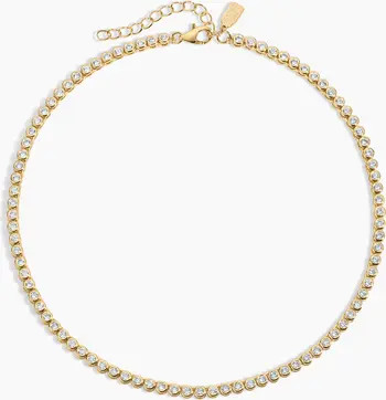 Electric Picks Mini Jewel Bezel Tennis Necklace | Nordstrom | Nordstrom