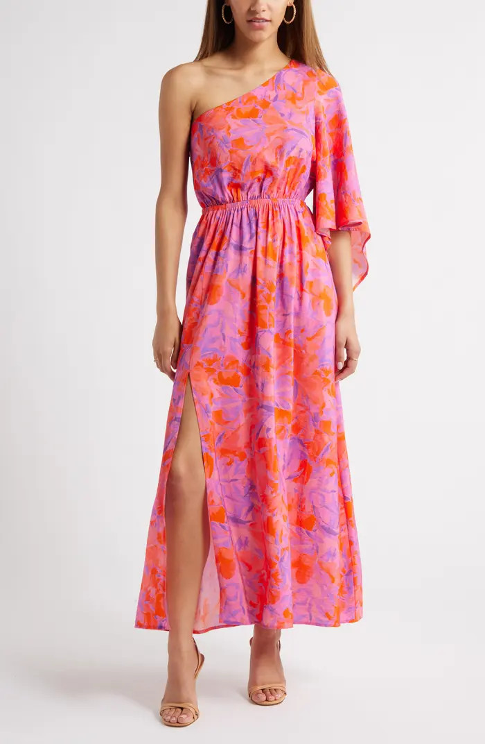 Chelsea28 Floral One-Shoulder Maxi Dress | Nordstrom | Nordstrom