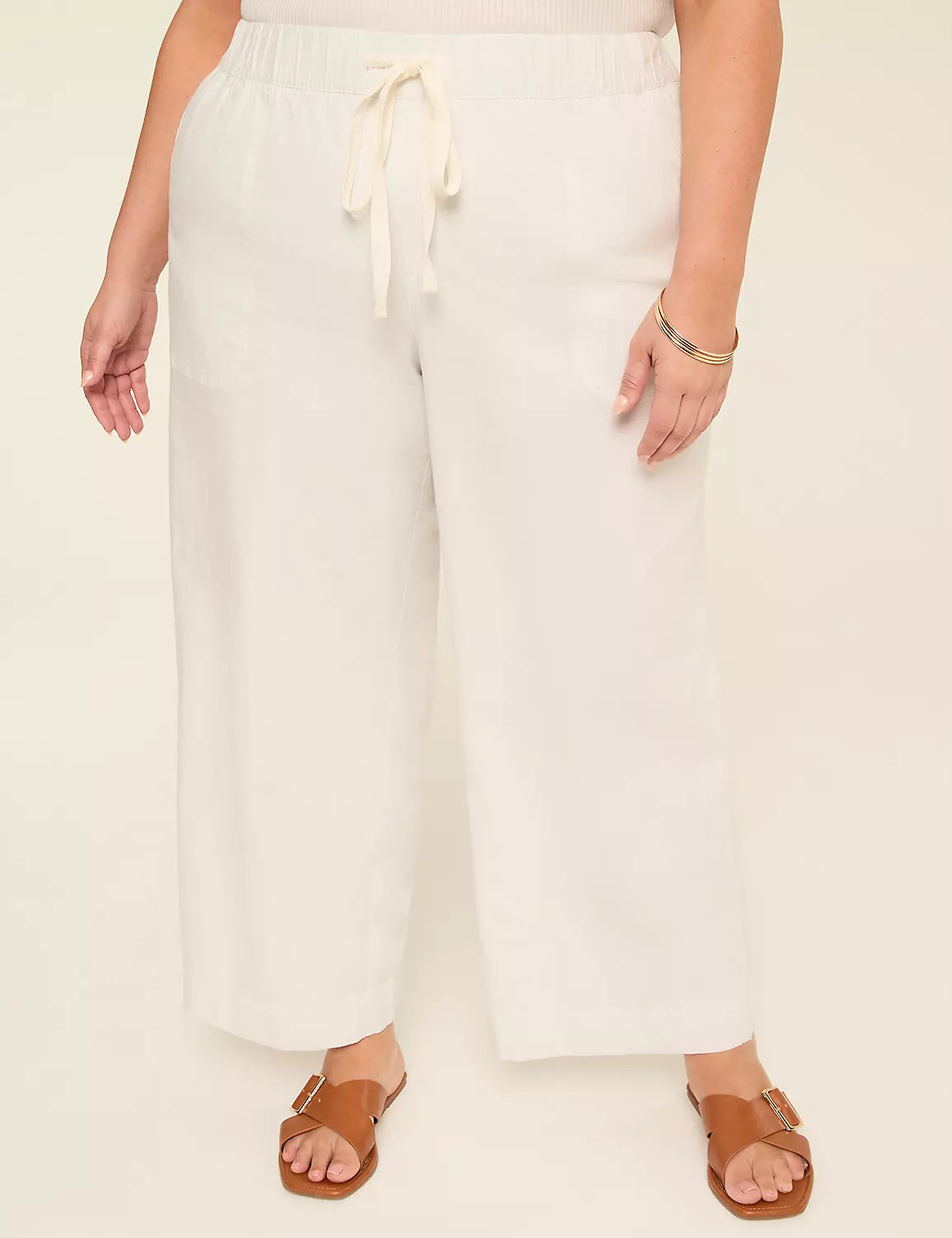 Softest Linen Wide Leg Pant | Lane Bryant (US)
