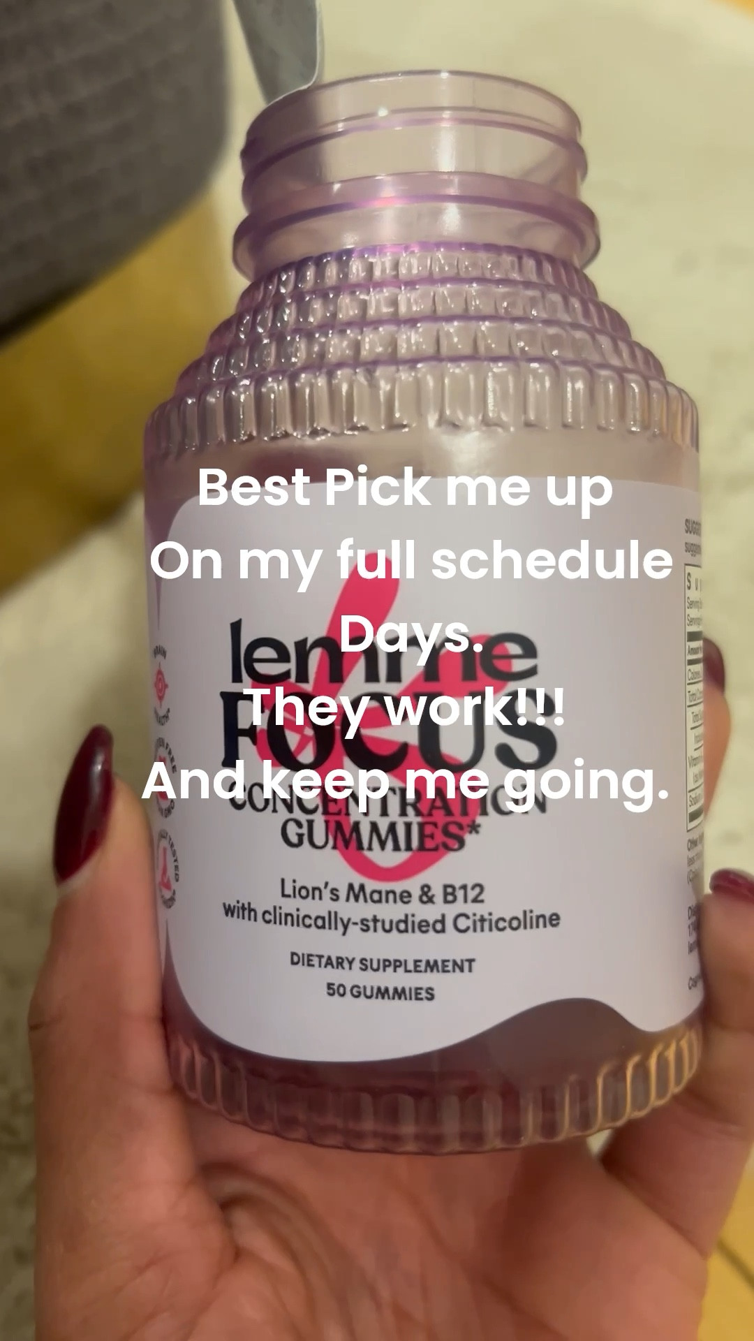 These Lemme Focus Gummies are my daily mental reset — clean energy, sharper clarity, and zero crash. Perfect for long office days, content batching, or podcast prep.

✔️ Organic
✔️ Fructose-free + no high fructose corn syrup
✔️ No artificial sweeteners
✔️ Gluten-free
✔️ Vegan
✔️ Vitamin-infused for that extra boost

When I need to stay locked in and elevate the day, this is in my bag.

Shop my LTK for the direct link. 💛

#LTKfitnessgoals #LTKmorningroutine #LTKselfcare