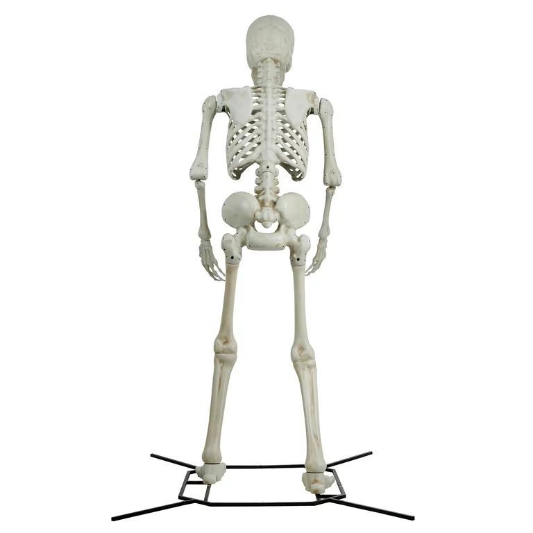 Halloween Giant Poseable Skeleton Decoration, Bone Color, 10 ft, by Way To Celebrate | Walmart (US)