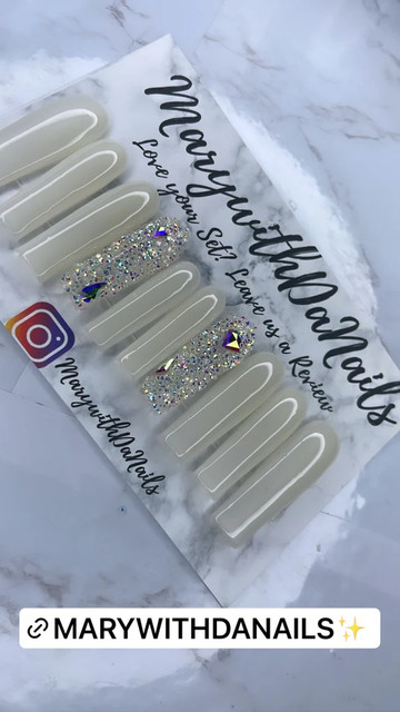 Click for more info about Milky Nails White Nails Classy Nails Press on Nails XL - Etsy