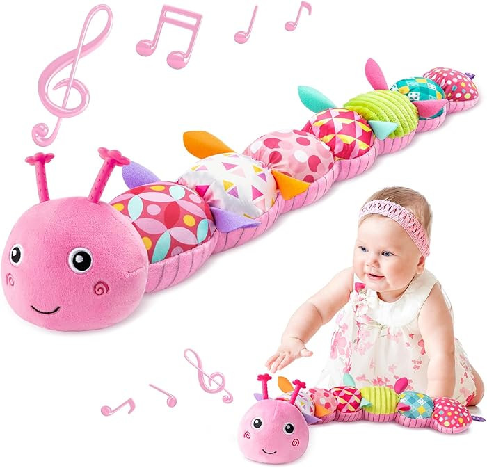 Sumobaby Infant Baby Musical Stuffed Animal Toys for 0-3-6-12 Months,Multi Sensory Toys with Crin... | Amazon (US)