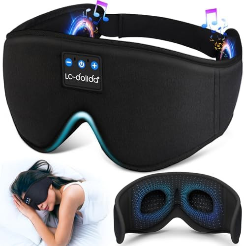LC-dolida Sleep Headphones, 3D Sleep Mask Bluetooth Wireless Music Eye Mask, Sleeping Headphones ... | Amazon (US)