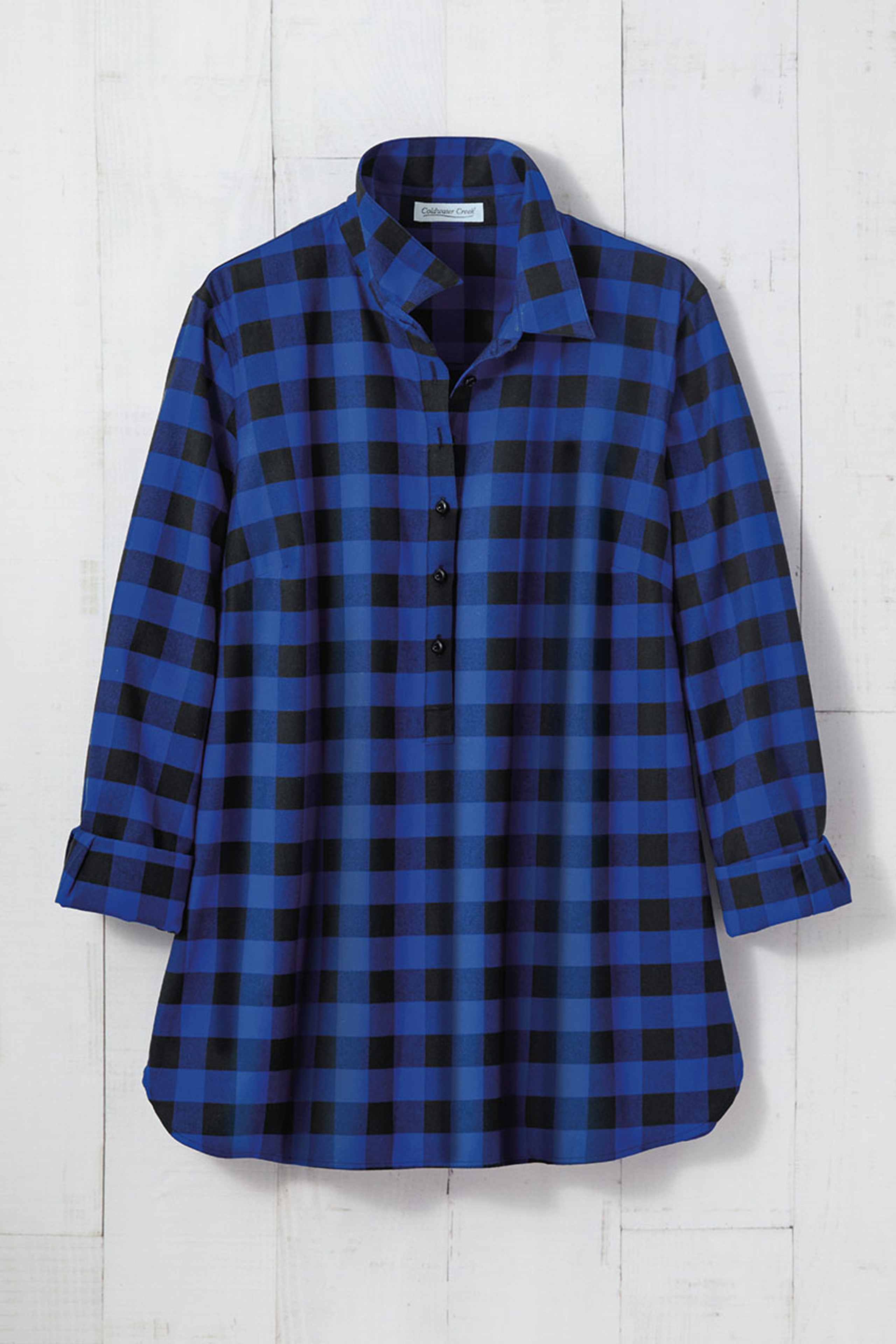 Sapphire Celebration Plaid Tunic | Coldwater Creek