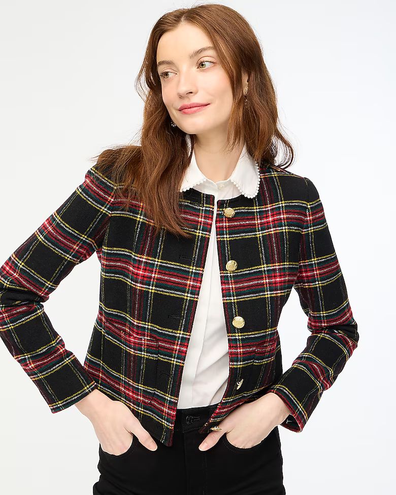 Stewart tartan wool-blend lady jacket | J.Crew Factory