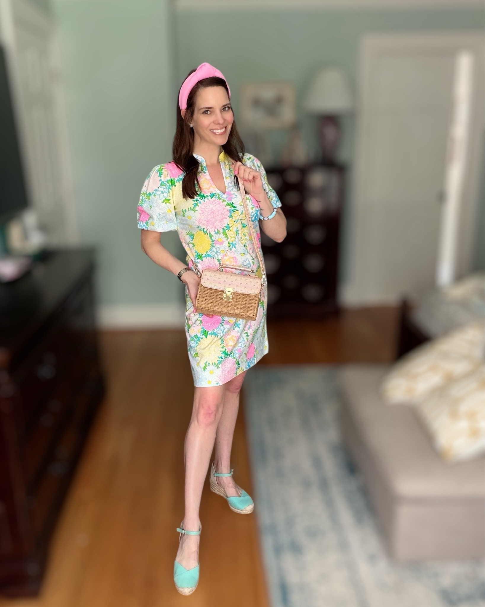 Lilly Pulitzer Spring Outfit 🌸 Colorful Dress + Straw Bag


A bright and happy spring look featuring this gorgeous Lilly Pulitzer dress 🌸💗 The colors and print are so fun and flattering—perfect for everything from brunch to showers to spring events!

I styled it with a pink headband, espadrille wedges, and the cutest straw bag with an iridescent detail for a playful, coastal-preppy vibe. Adding the keychain bracelet gives it that extra pop of personality ✨

Such an easy, polished outfit that feels put together without any effort—one of my favorite go-to spring looks!

Lilly Pulitzer dress outfit, spring dress outfit, colorful preppy style, straw bag outfit, espadrille wedges outfit, pink headband outfit, spring brunch outfit, Easter outfit idea

#LTKootd #LTKPetite #LTKOver40