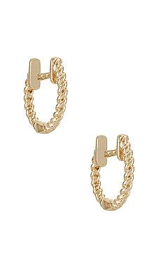 Gold Twist Mini Huggie Earrings
                    
                    EF COLLECTION | Revolve Clothing (Global)