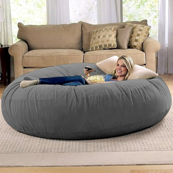 Jaxx 6 Foot Cocoon - Large Bean Bag Chair for Adults, Charcoal | Amazon (US)