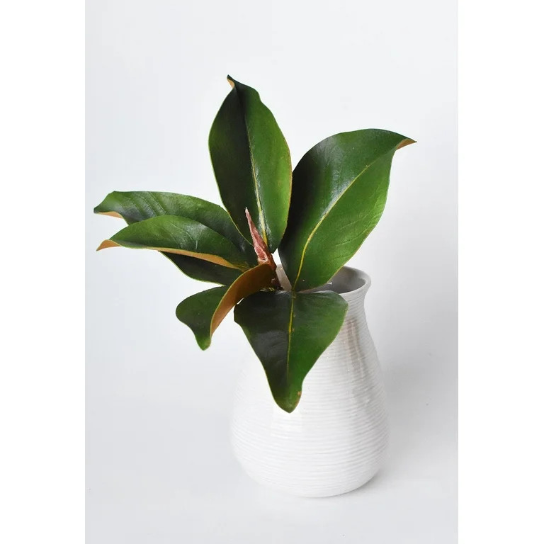 14" Faux Magnolia Leaf Stem | Walmart (US)