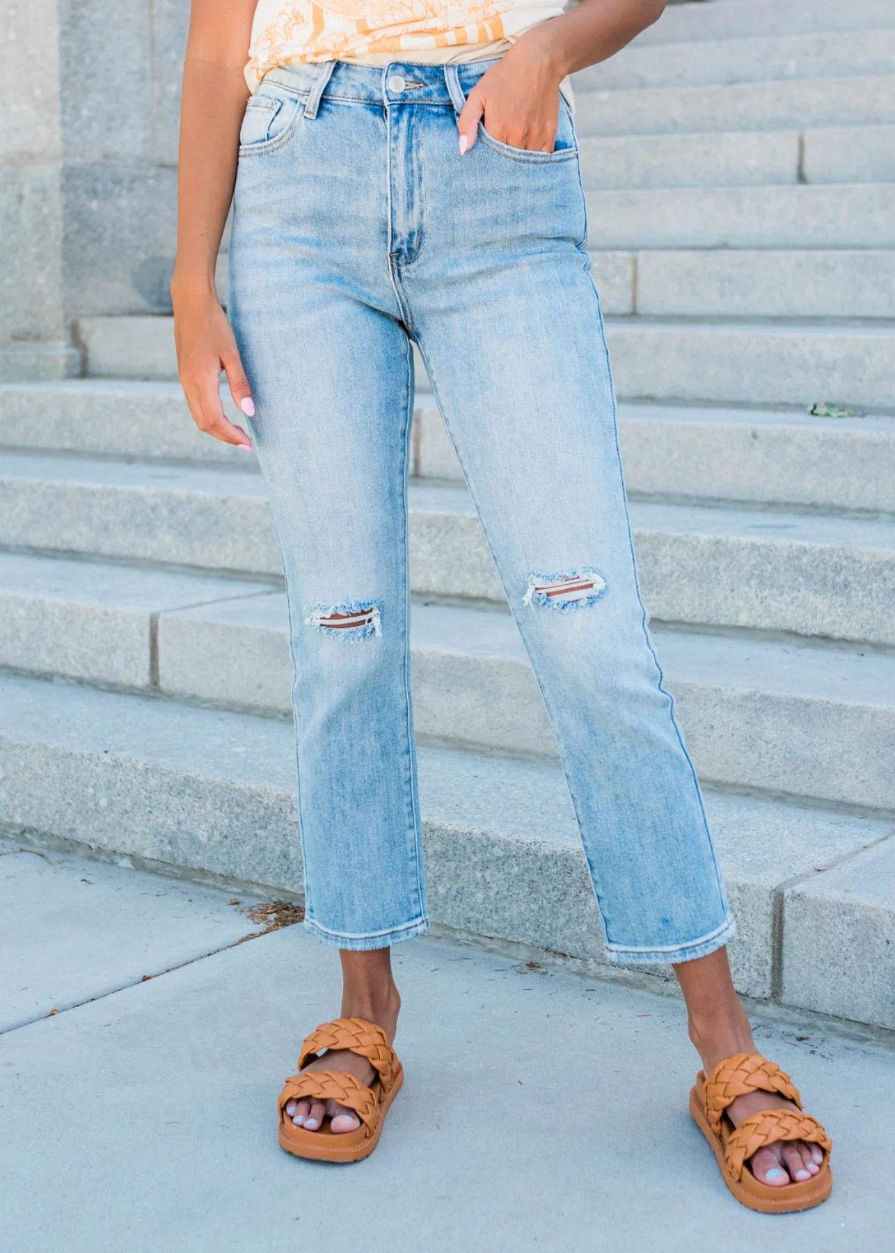 Jodie Light Straight Jeans | My Sister's Closet Boutique