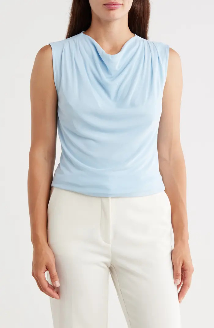 Cowl Drape Neck Mesh Knit Top | Nordstrom Rack