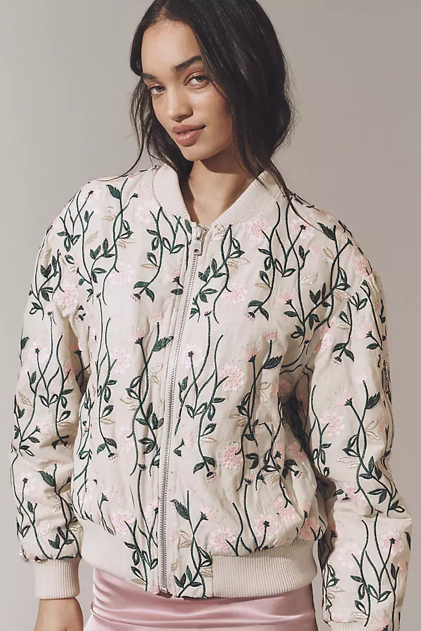 Avec Les Filles Floral Bomber Jacket | Anthropologie (US)