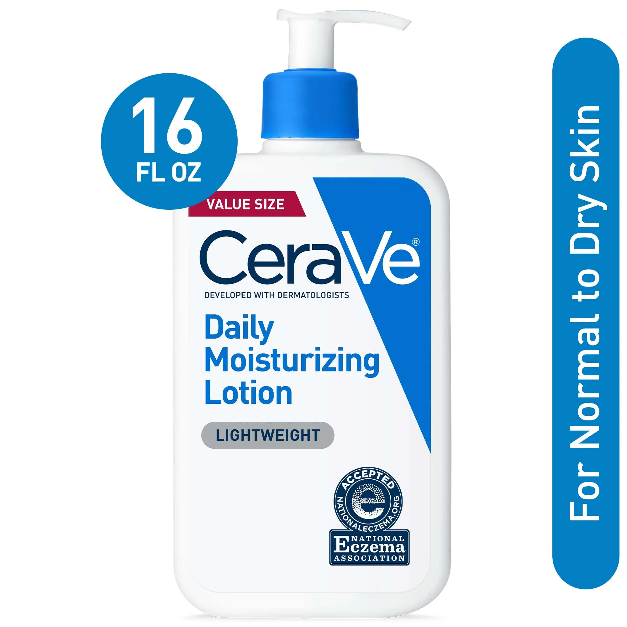 CeraVe Daily Moisturizing Face & Body Lotion for Normal to Dry Skin, 16 oz. | Walmart (US)