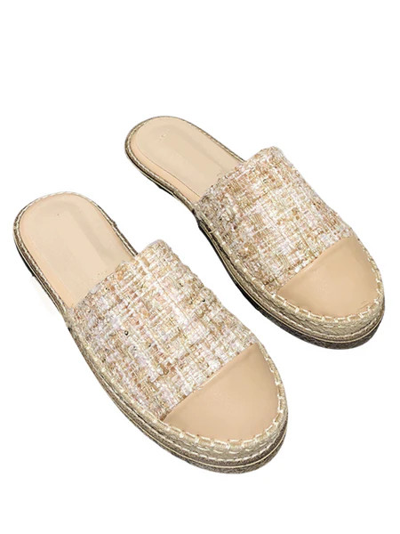 Goodnight Macaroon 'Dor' Quilted/ Tweed Slip-on Espadrilles (5 Colors) | Goodnight Macaroon