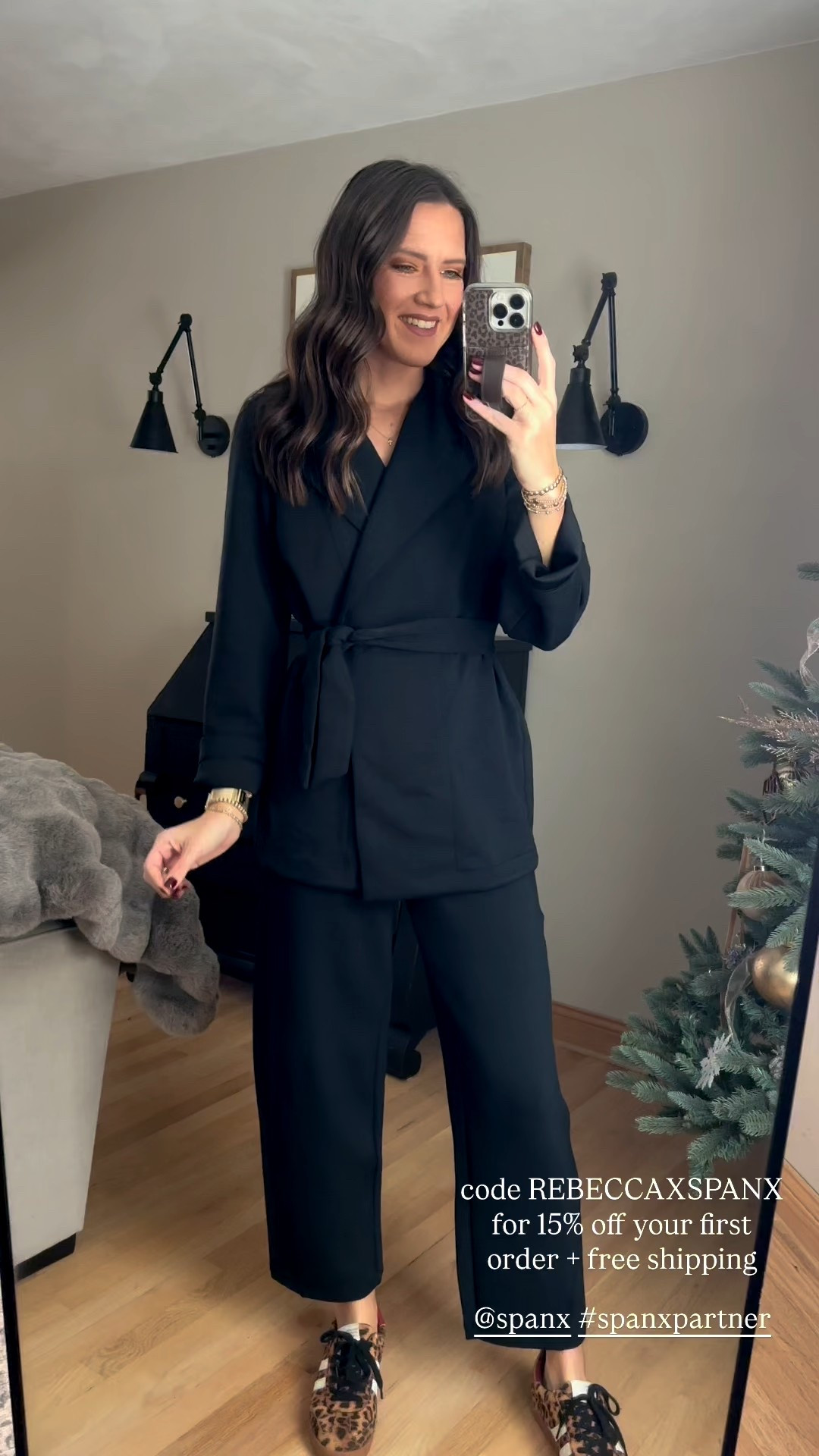 @spanx try on. Use code REBECCAXSPANX for 15% off your first order + free shipping. #spanxpartner 