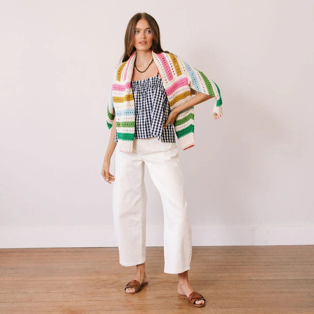 Rainbow Stripe Emery Cardigan | Sunshine Tienda