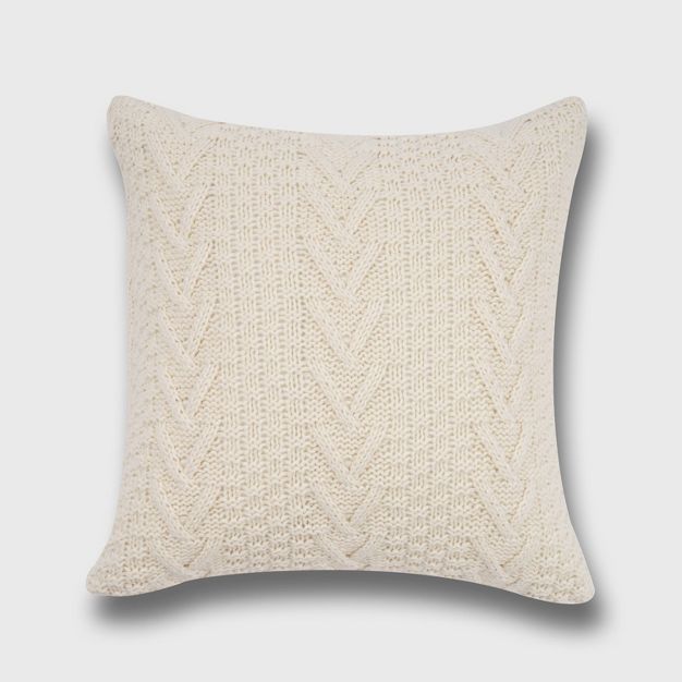 20"x20" Oversize Chunky Sweater Knit Square Throw Pillow - Evergrace | Target
