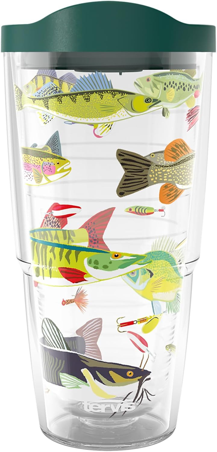 Tervis Freshwater Fish and Lures Made in USA Double Walled Insulated Tumbler Travel Cup Keeps Dri... | Amazon (US)