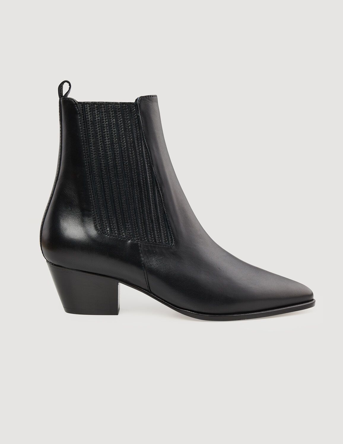 Leather ankle boots | Sandro-Paris US