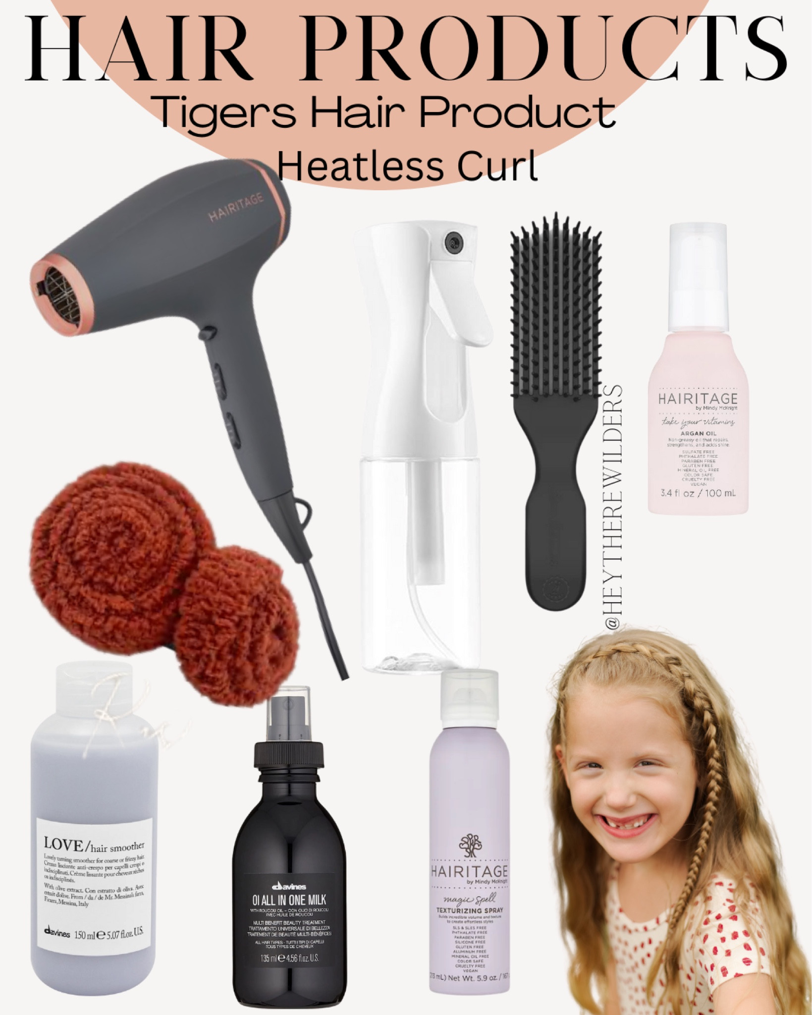 Perfect Heatless Curls. Here are all the products I used for Tiger! The heatless curls are from cozyconfidence.com #heatlesscurls #hairstylingtip #haircare #beauty 

#LTKbeauty #LTKkids