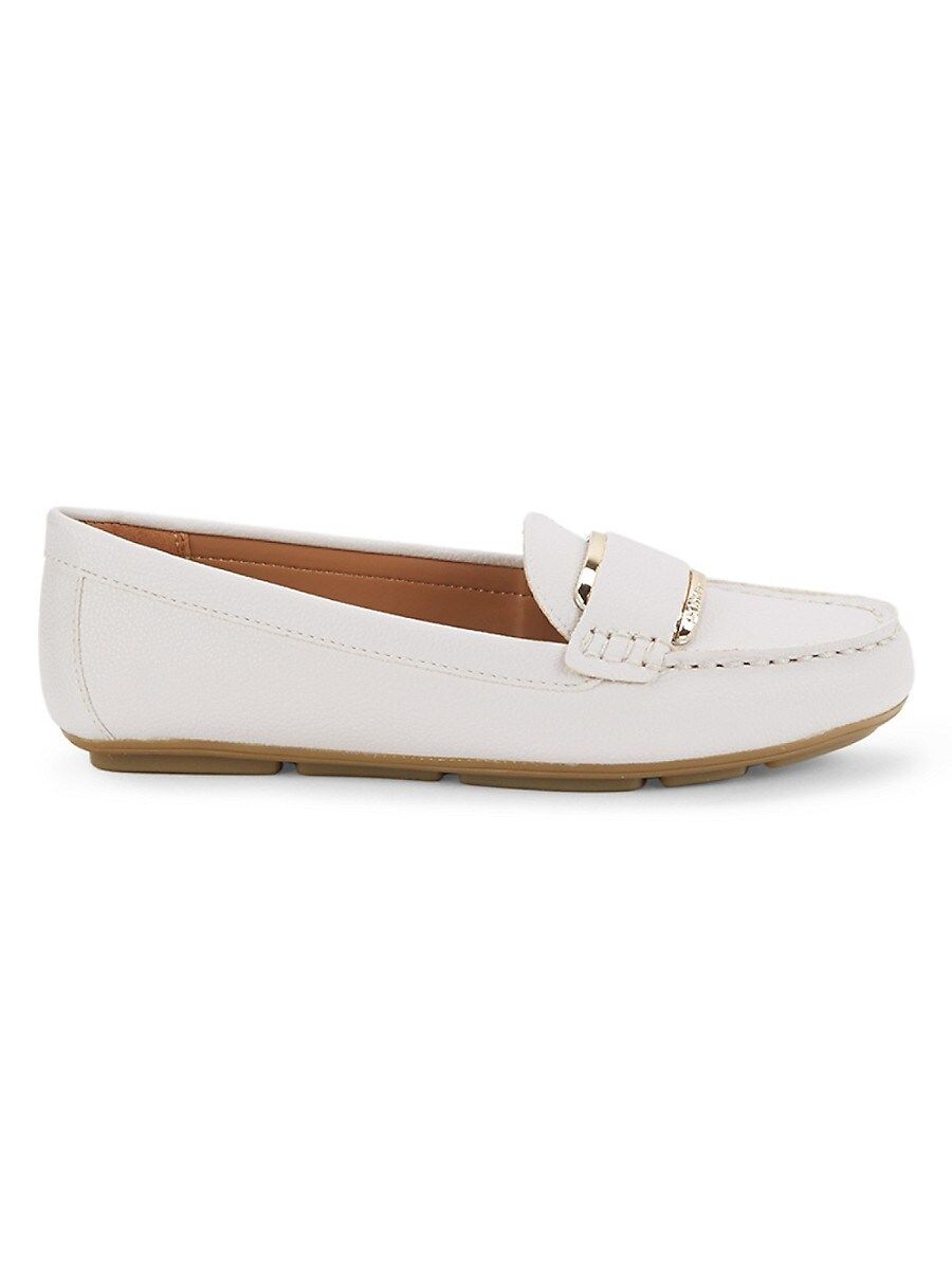 Calvin Klein Women's Faux Leather Driving Mocassins - White - Size 7.5 | Saks Fifth Avenue OFF 5TH