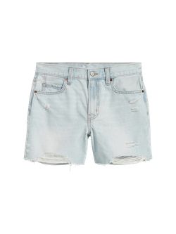High-Waisted Slouchy Straight Distressed Cut-Off Shorts for Women -- 5-inch inseam | Old Navy (US)