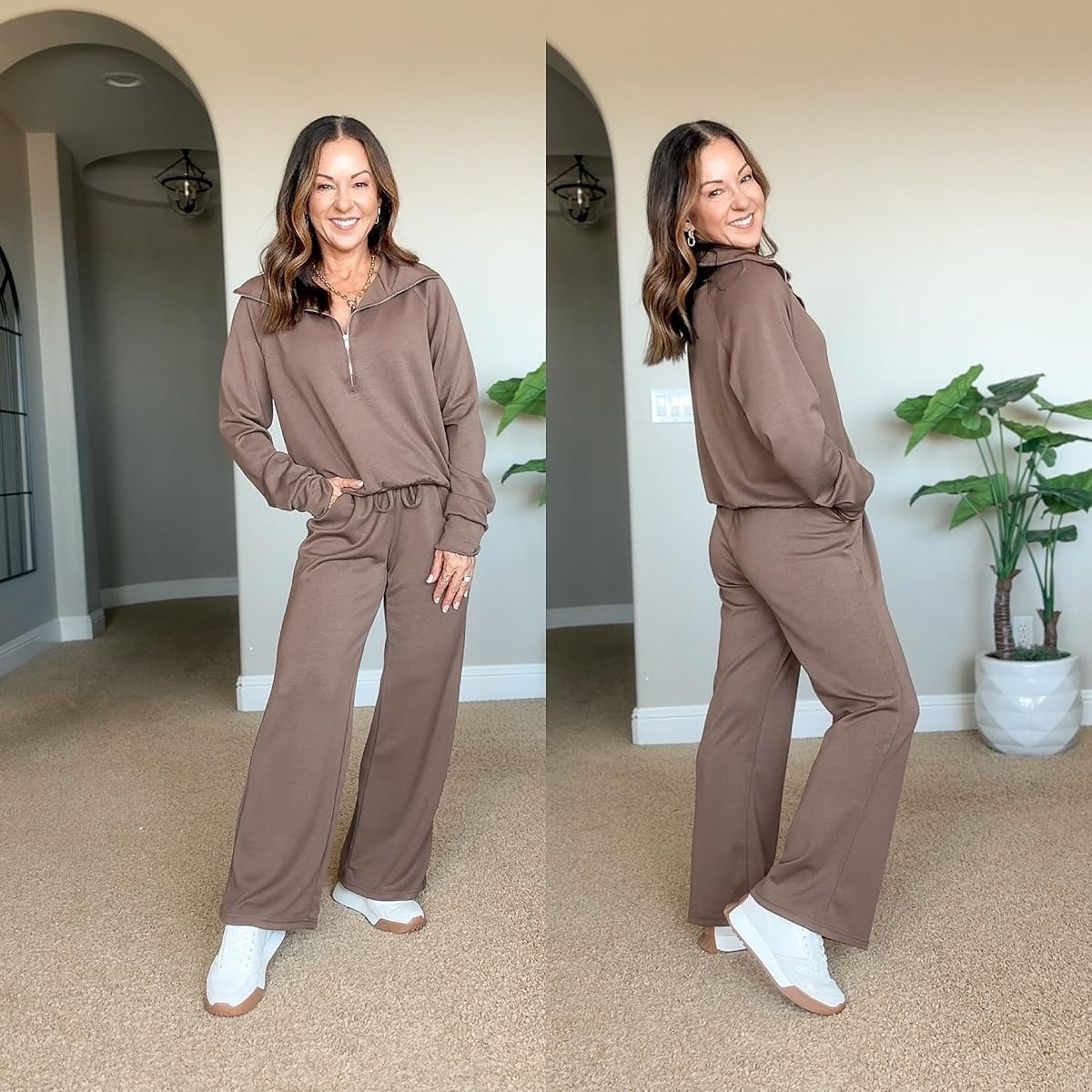🤩 Two piece set that feels luxe and doesn’t wrinkle! It has pockets and I’m wearing the XS in color brown.

For reference, I’m 5’1”, 109lbs.

Athleisure, activewear, cozy vibes, petite friendly, Amazon finds, everydayHolly



#LTKStyleTip #LTKPetite #LTKFindsUnder50