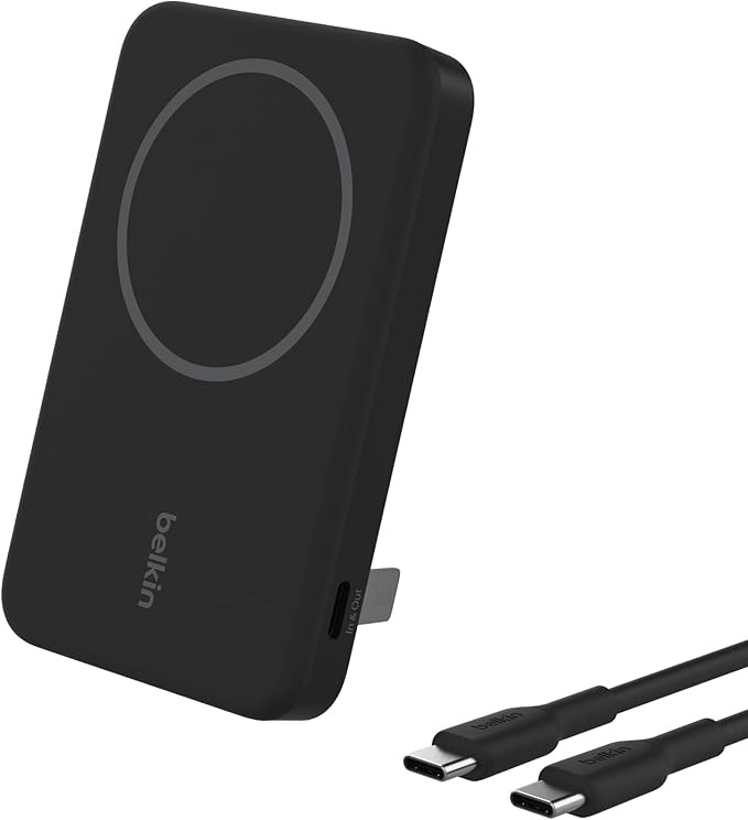 Belkin BoostCharge Pro Wireless Power Bank 5K w/ Qi2, MagSafe Compatible + Built-in Pop-up Kickst... | Amazon (US)
