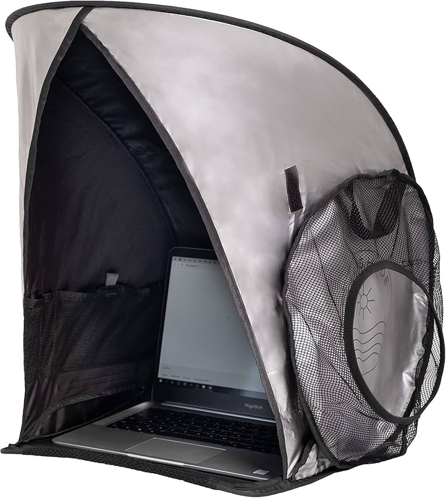 Laptop Sun Shade for Working Outside | Glare Blocker | Heat Reflective | Waterproof | Fits up to ... | Amazon (US)