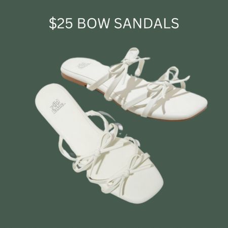 White bow sandals 

#LTKshoecrush