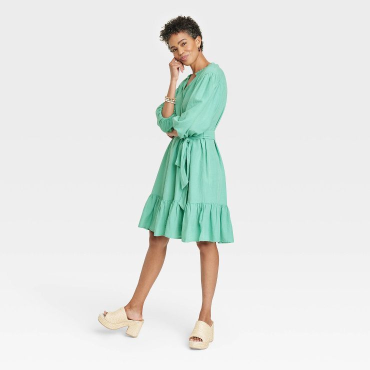 Women's 3/4 Sleeve A-Line Dress - Knox Rose™, Target OOTD, Spring OOTD, Target Finds | Target