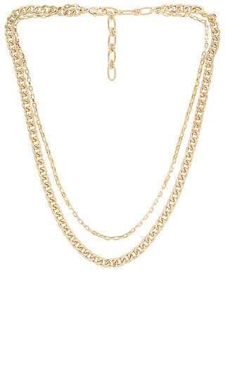 Layered Chain Necklace in Gold | Revolve Clothing (Global)