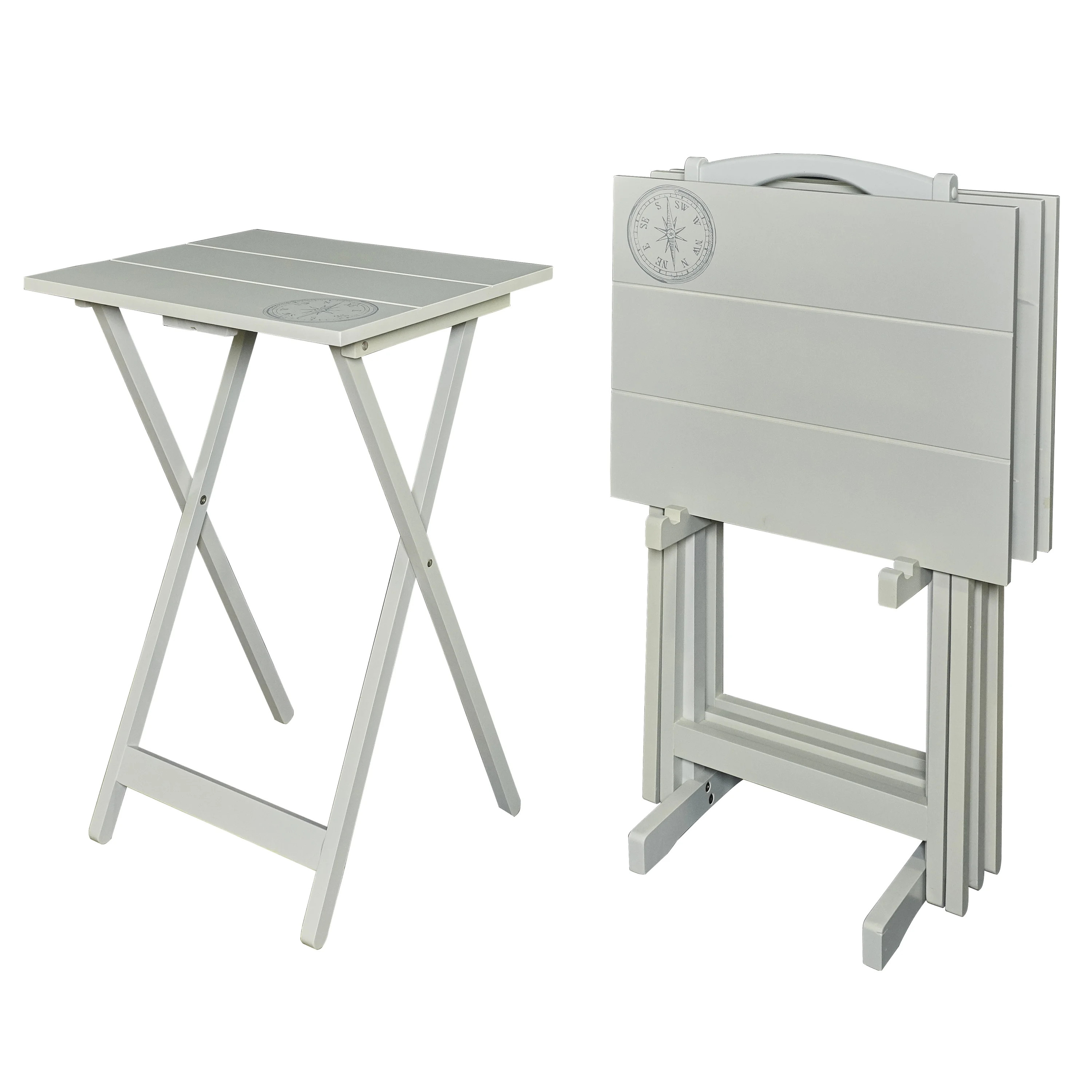 Linon Compass Tray Table Set, Multiple Colors | Walmart (US)