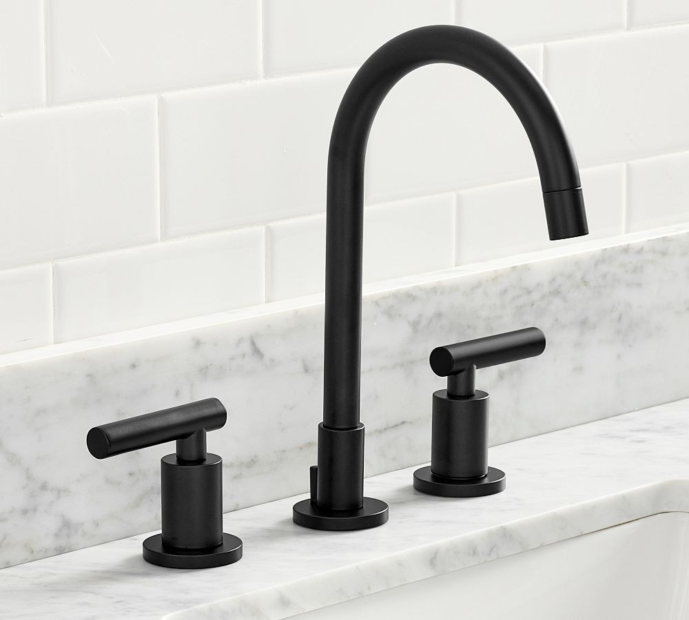 Linden Lever Handle Widespread Bathroom Sink Faucet | Pottery Barn (US)