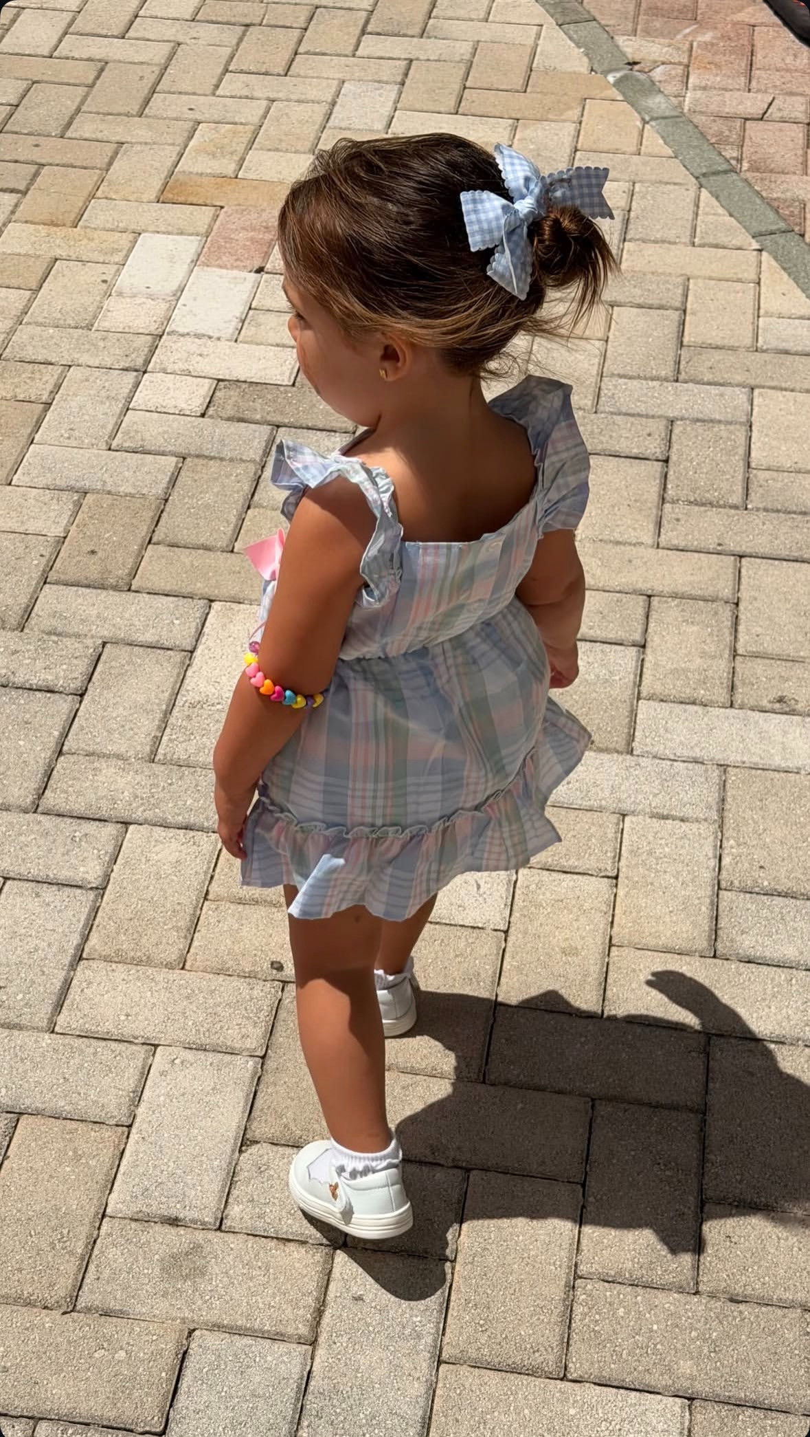 Pastel plaid and the perfect matching bow 💙 Matching from head to toe! 

 #LTKootd #LTKSeasonal #LTKKids