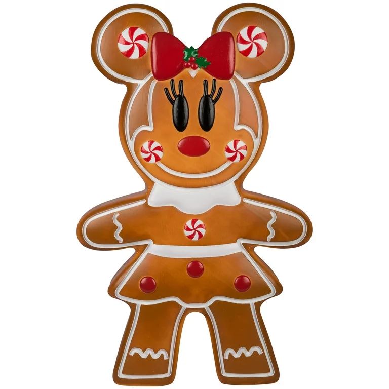 24 inch LED Lighted Gingerbread Minnie Mouse Blow Mold Outdoor Christmas Décor Disney | Walmart (US)