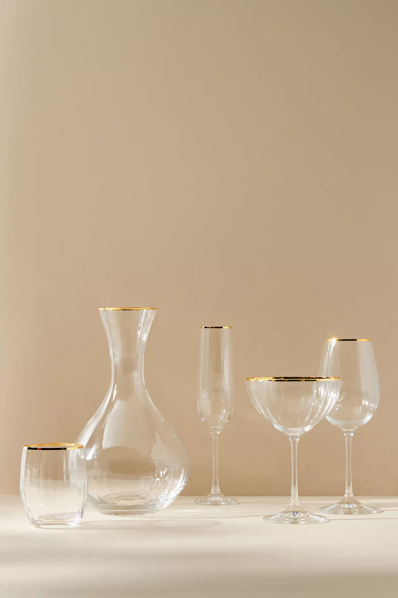 Waterfall Wine Glasses, Set of 4 | Anthropologie (US)
