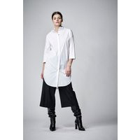 Shirtdress White Women, Organic Cotton Tunic, Long Button Down Shirt | Etsy (US)