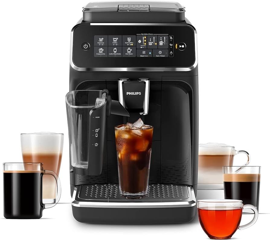 Philips 3200 Series Fully Automatic Espresso Machine - LatteGo Milk Frother & Iced Coffee, 5 Coff... | Amazon (US)