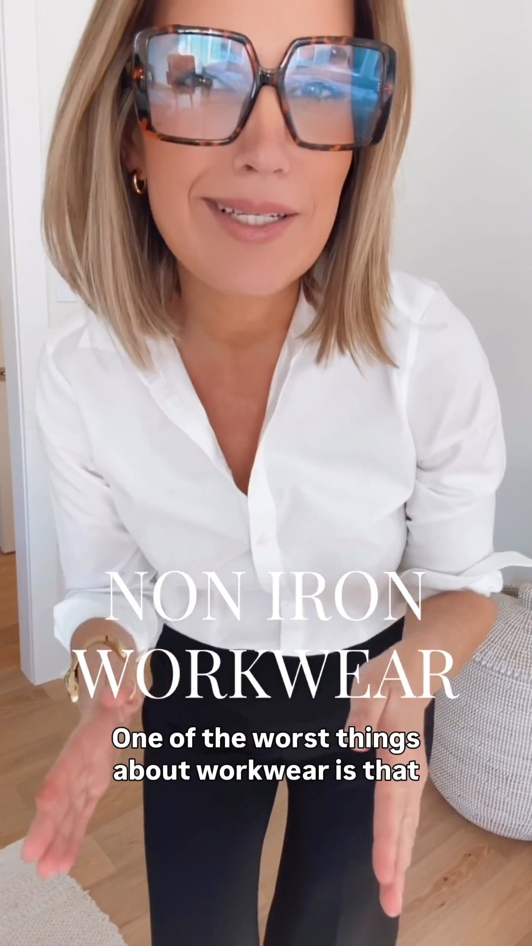 Non iron workwear 🙌🏻. I am in size 2 shirt and small tall pants. New customers use my spanx discount code RACHELXSPANX on full priced items.  Shoes true to size.

#LTKWorkwear #LTKTall #LTKOver40