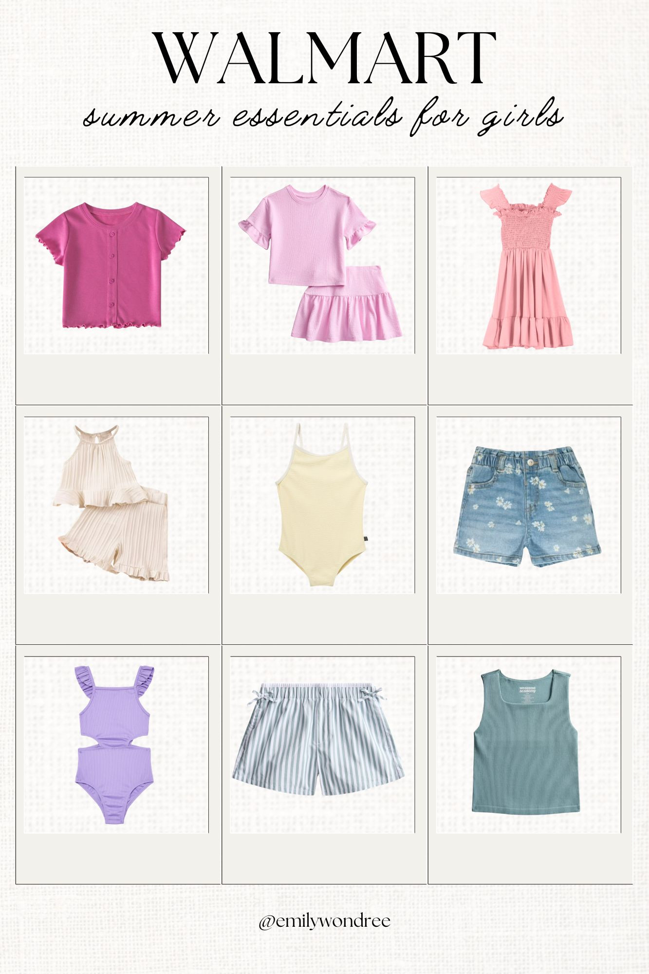 Walmart Summer Essentials #walmart #summerclothes #girlsclothes 

 #LTKgrwm #LTKmomlife #LTKSeasonal