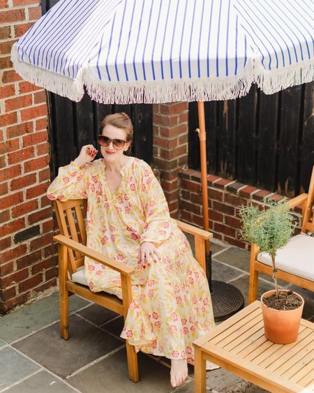 This is my “come over here and spill the tea” look, and I plan on wearing some variation of this every day until fall. I’m usually in cotton dresses during the week, but this beautiful silk number from @nataliemartincollection is the perfect dressed up caftan option. Totally timeless and luxuriously comfortable.






#LTKSeasonal