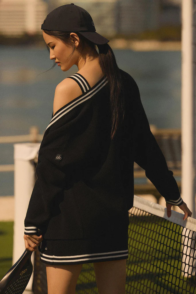 Tennis Club Sweater Knit Cardigan | Alo Yoga (US)