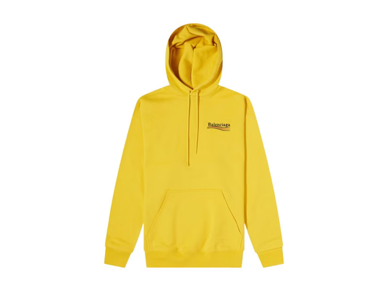 Men's Balenciaga Political Campaign Hoodie in Yellow/Black | StockX