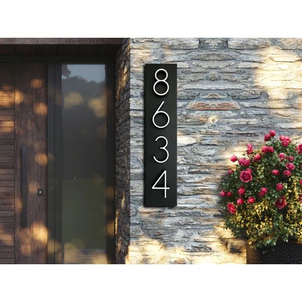 House Number For Outdoor , Modern Address Signs | Wayfair North America