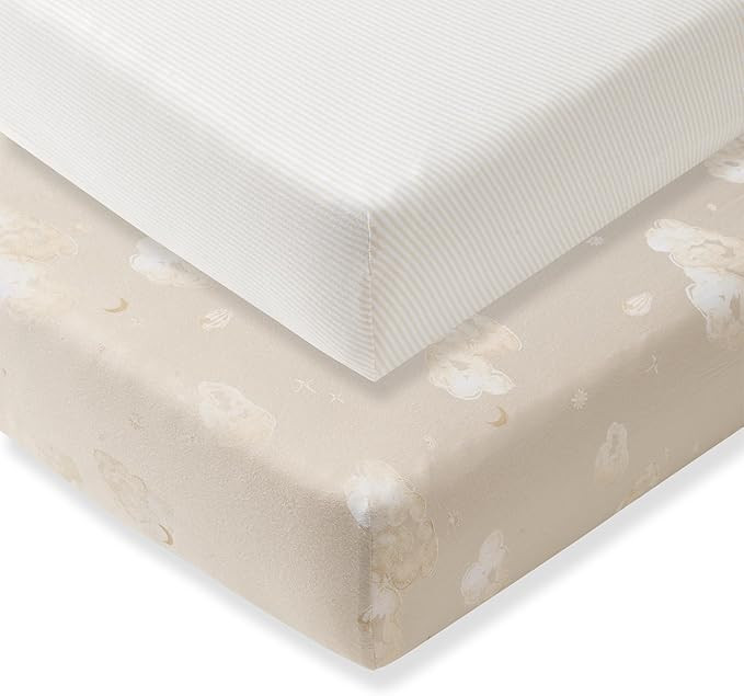 Burt's Bees Baby Essential Organic Cotton Fitted Crib Sheet, Breathable for Boy Girl Standard Cri... | Amazon (US)