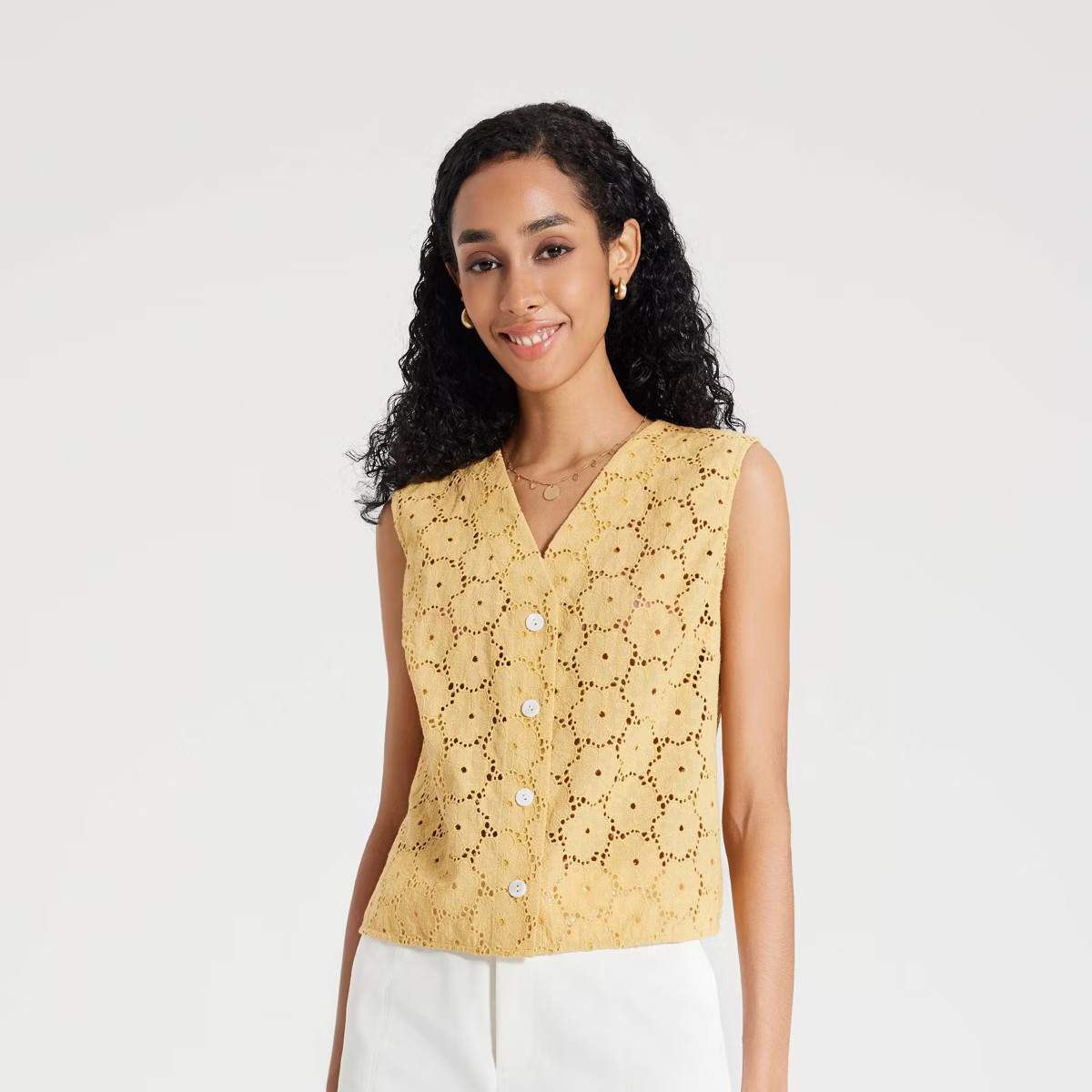 Women's Eyelet Vest - A New Day™ | Target